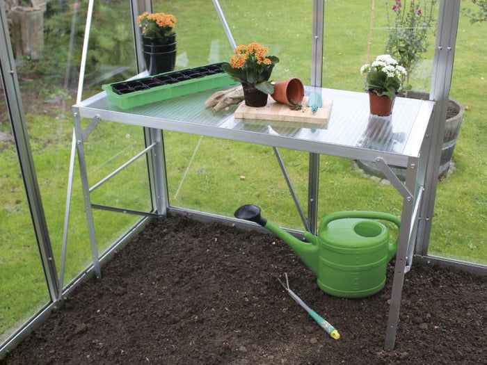 Vitavia Aluminium-Tisch HKP- 1 Ebene- blank eloxiert