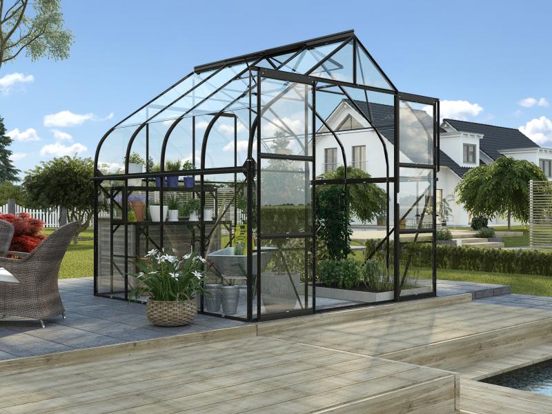 Vitavia Gewächshaus Diana 6700 ESG 3mm in schwarz