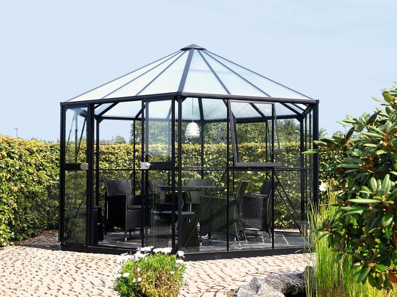 Vitavia Gewächshaus Hera 9000 ESG 3 mm u. HKP 6 mm schwarz