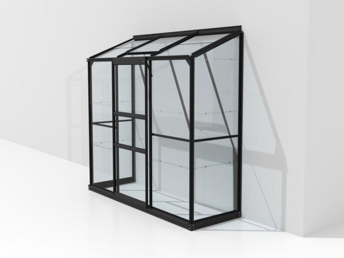 Vitavia Gewächshaus Ida 1300, 3mm ESG, Alu, Schwarz