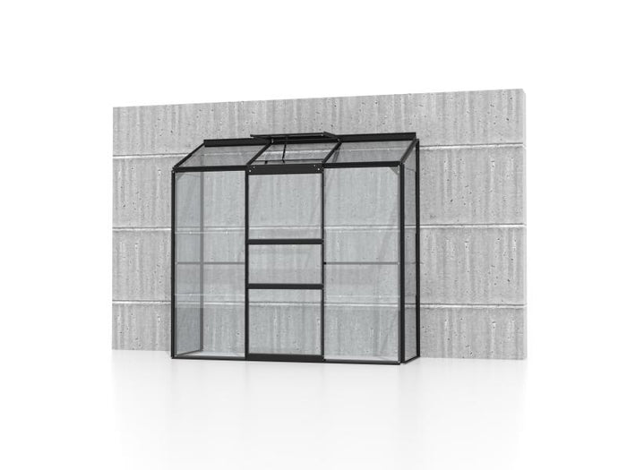 Vitavia Gewächshaus Ida 1300, 3mm ESG, Alu, Schwarz