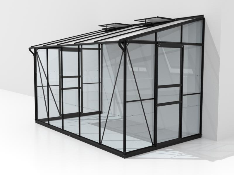 Vitavia Gewächshaus Ida 6500 ESG/HKP, Schwarz