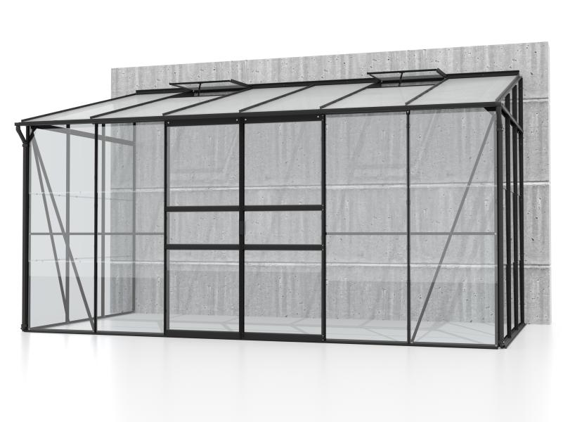 Vitavia Gewächshaus Ida 7800 ESG/HKP, Schwarz