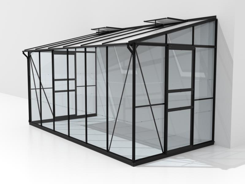 Vitavia Gewächshaus Ida 7800 ESG/HKP, Schwarz