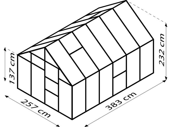 Vitavia Gewächshaus Meridian 1, 9900 HKP 4 mm, smaragd