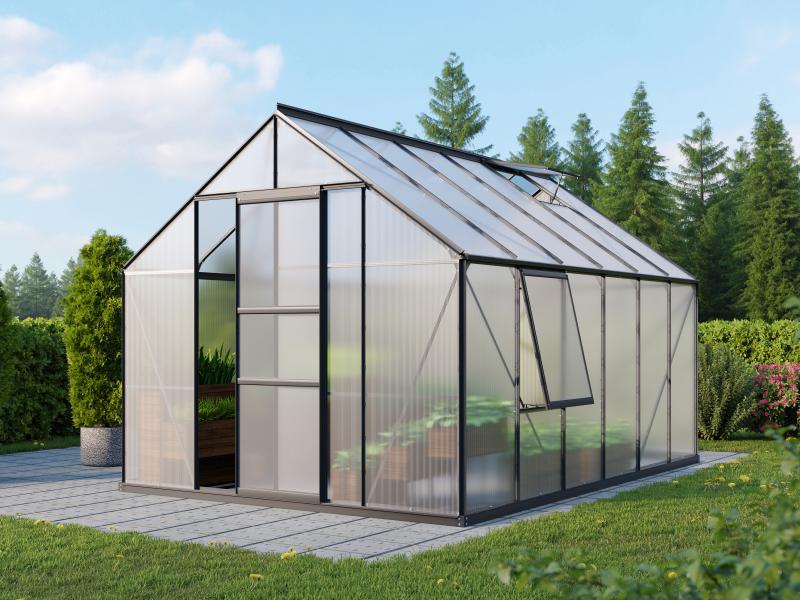 Vitavia Gewächshaus Meridian 1, 9900 HKP 6 mm, schwarz