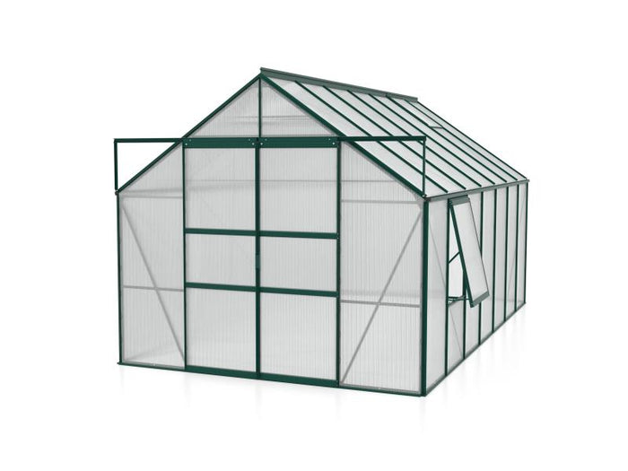 Vitavia Gewächshaus Meridian 2, 11500 HKP 4 mm, smaragd, mit Doppelschiebetür