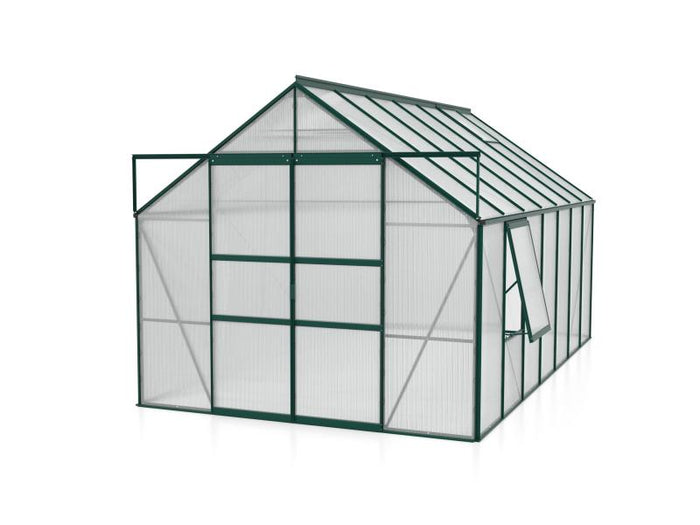 Vitavia Gewächshaus Meridian 2, 11500 HKP 6mm, smaragd, mit Doppelschiebetür