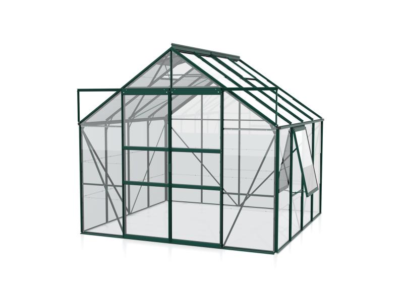 Vitavia Gewächshaus Meridian 2, 6700 ESG 3mm, smaragd, mit Doppelschiebetür