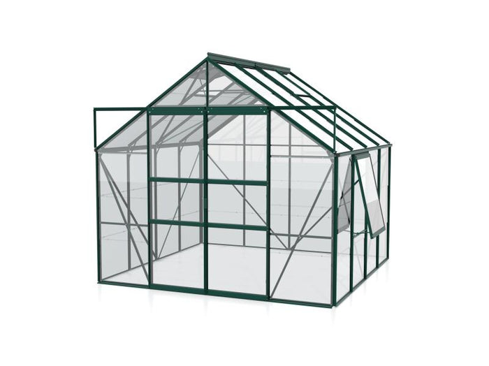 Vitavia Gewächshaus Meridian 2, 6700 ESG 3mm, smaragd, mit Doppelschiebetür