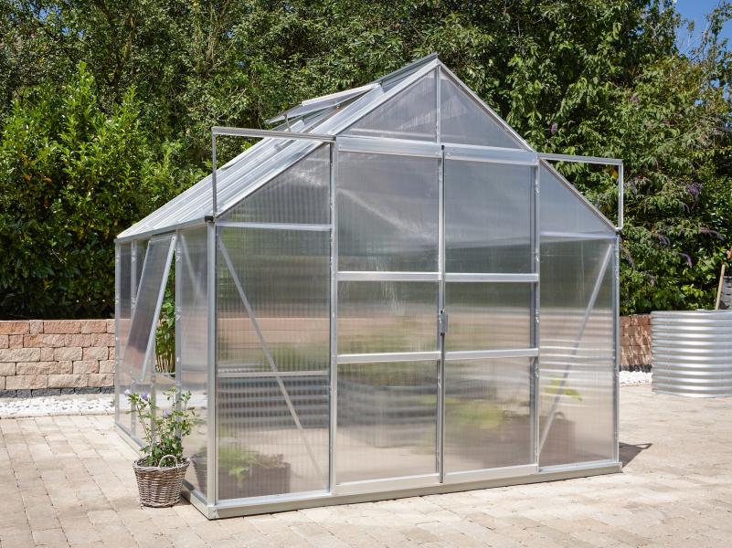 Vitavia Gewächshaus Meridian 2, 6700 HKP 4 mm Alu, mit Doppelschiebetür