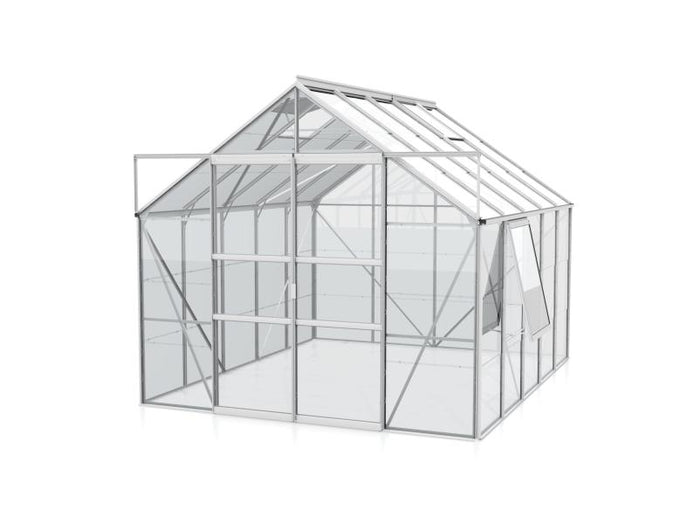 Vitavia Gewächshaus Meridian 2, 8300 ESG 3mm Alu, mit Doppelschiebetür