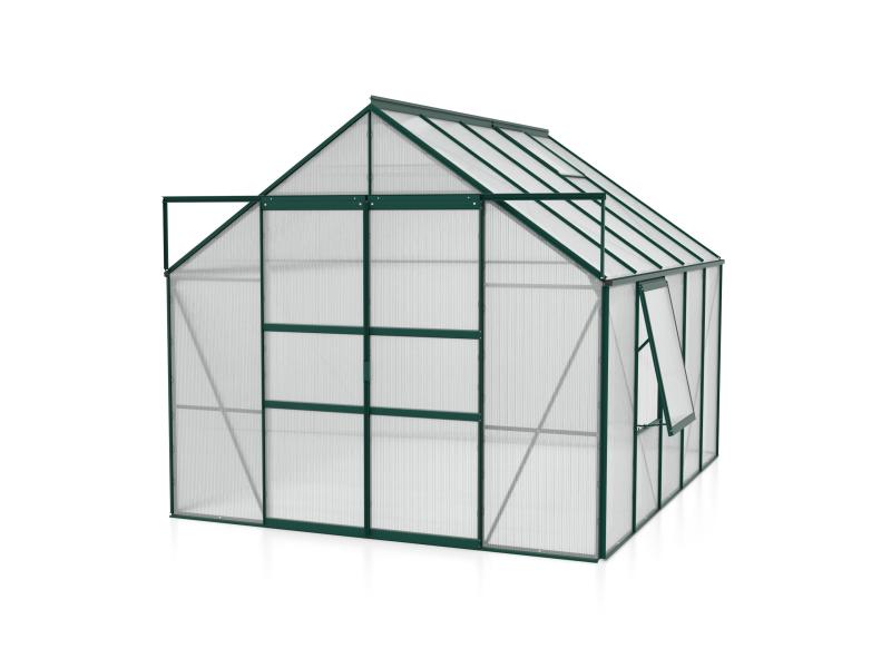 Vitavia Gewächshaus Meridian 2, 8300 HKP 4 mm, smaragd, mit Doppelschiebetür