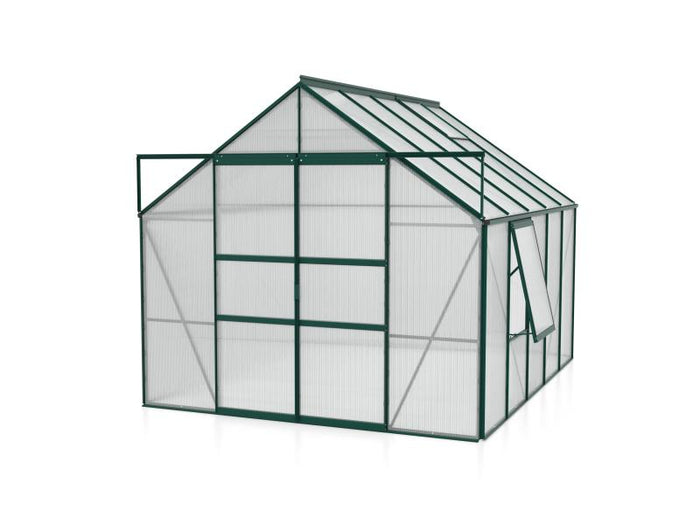 Vitavia Gewächshaus Meridian 2, 8300 HKP 6 mm, smaragd,  mit Doppelschiebetür