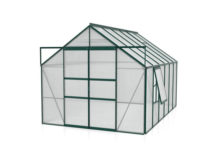 Vitavia Gewächshaus Meridian 2, 9900 HKP 4 mm, smaragd, mit Doppelschiebetür