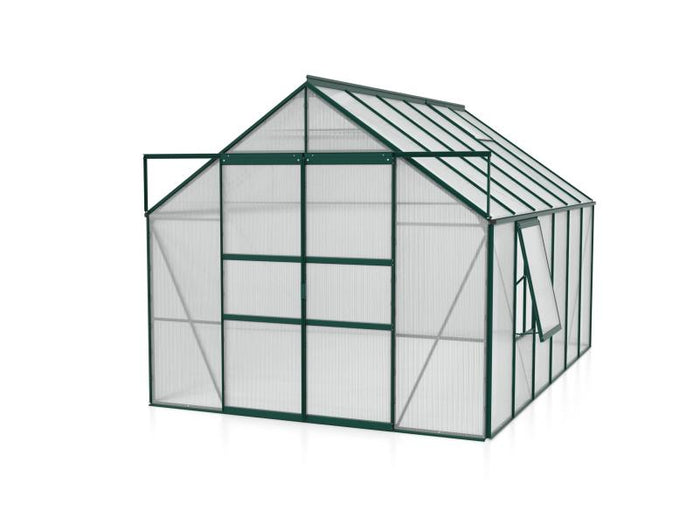 Vitavia Gewächshaus Meridian 2, 9900 HKP  6mm, smaragd, mit Doppelschiebetür