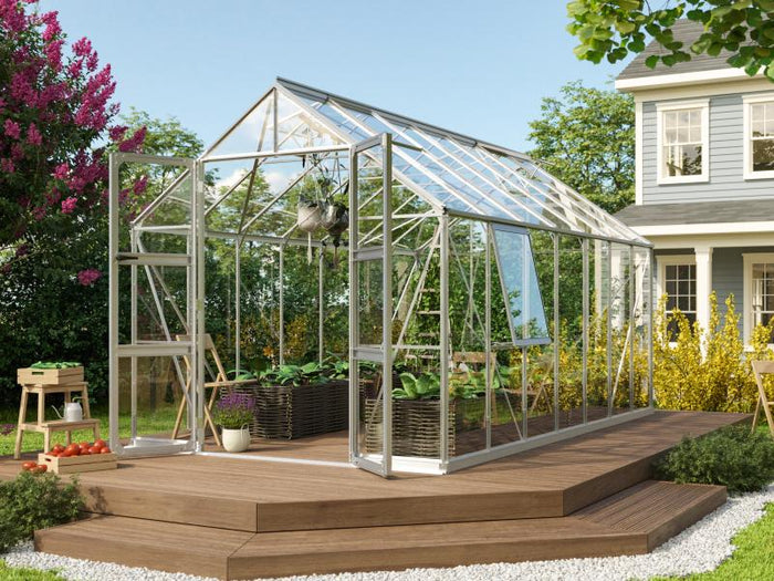 Vitavia Gewächshaus Olymp 11500 ESG 3 mm Alu eloxiert