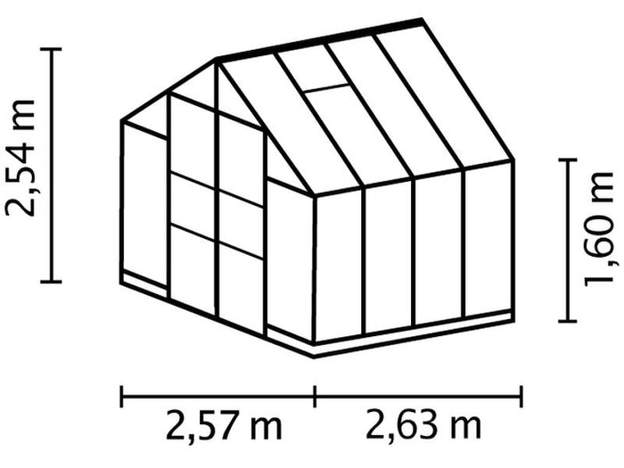 Vitavia Gewächshaus Olymp 6700 HKP 6 mm Schwarz