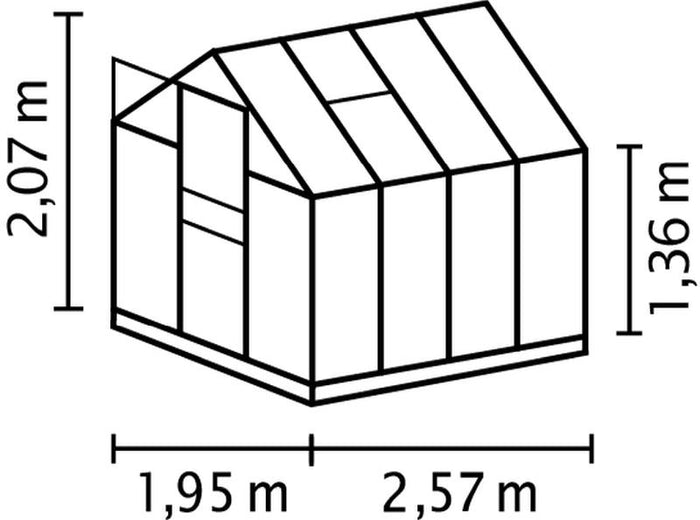Vitavia Gewächshaus Planet 5000 ESG 3mm smaragd pulverbeschichtet
