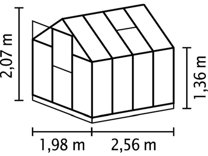 Vitavia Gewächshaus Triton 5000 HKP 3 mm Aluminium eloxiert