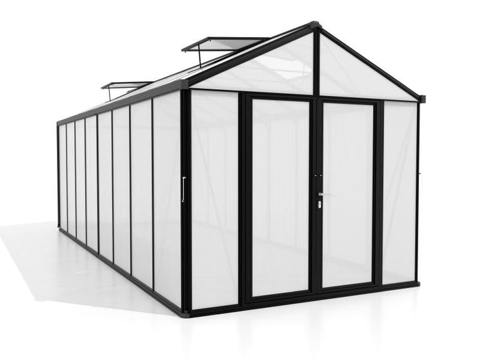 Vitavia Gewächshaus Zeus Comfort 15700 HKP 16mm, schwarz pulverbeschichtet