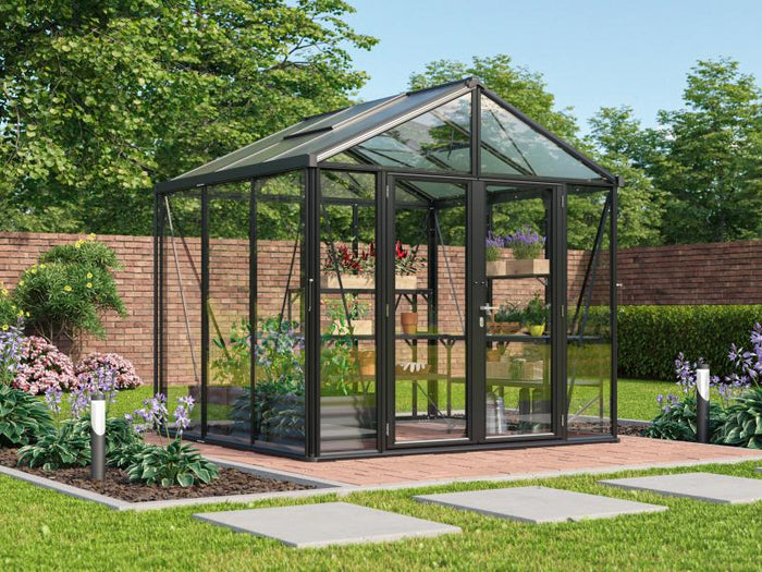 Vitavia Gewächshaus Zeus Comfort 6200 ESG/HKP, schwarz pulverbeschichtet