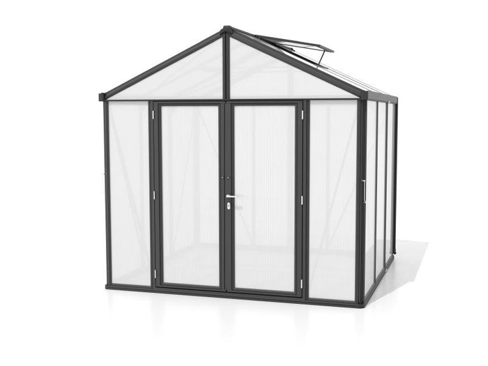 Vitavia Gewächshaus Zeus Comfort 6200 HKP 10mm, schwarz pulverbeschichtet