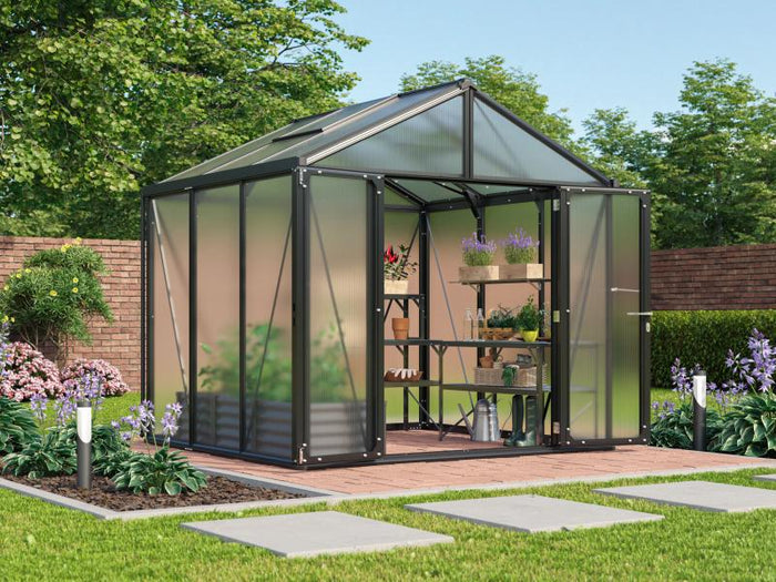 Vitavia Gewächshaus Zeus Comfort 6200 HKP 16mm, schwarz pulverbeschichtet