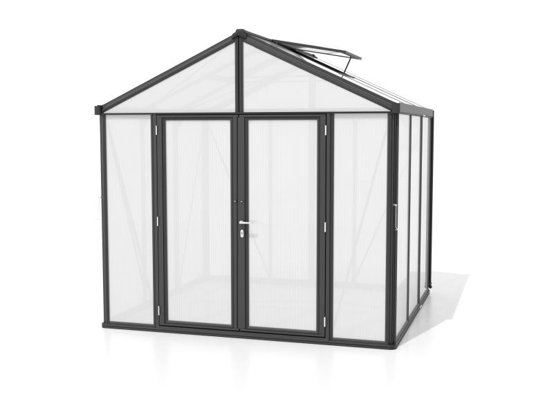 Vitavia Gewächshaus Zeus Comfort 6200 HKP 16mm, schwarz pulverbeschichtet