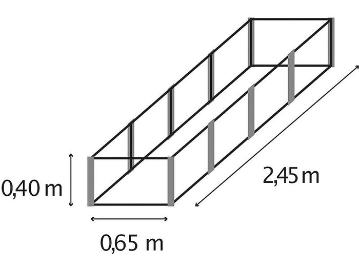 Vitavia Hochbeet Linus L schwarz für Gewächshäuser