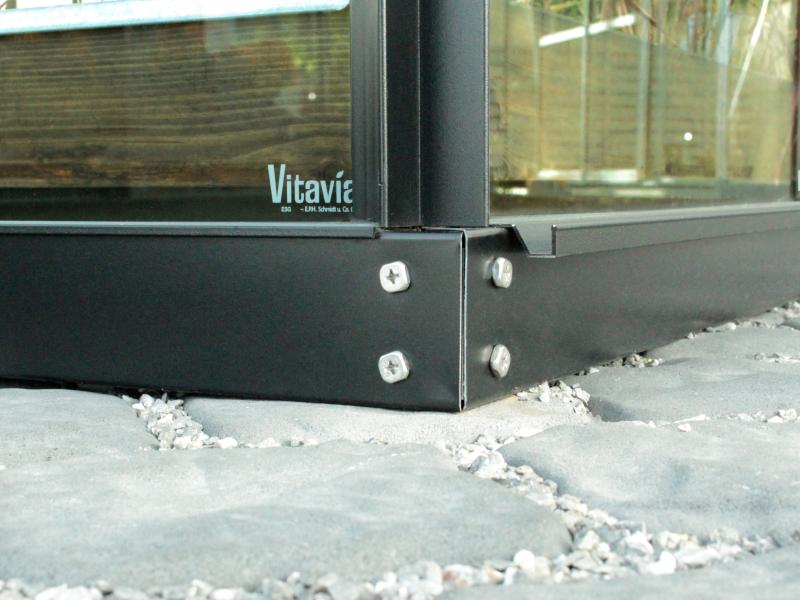 Vitavia Stahl-Fundament 1300, 6 cm für Gewächshäuser schwarz
