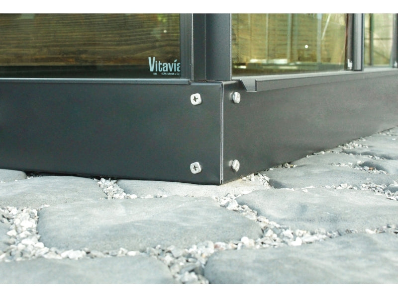 Vitavia Stahl-Fundament 5000, 12,5 cm für Gewächshäuser Schwarz