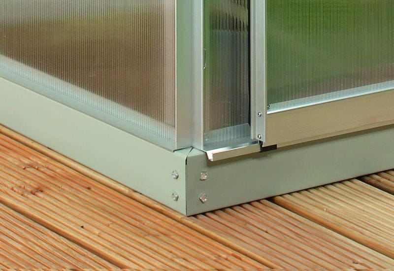 Vitavia Stahl-Fundament 5200, 6 cm für Gewächshäuser alu blank