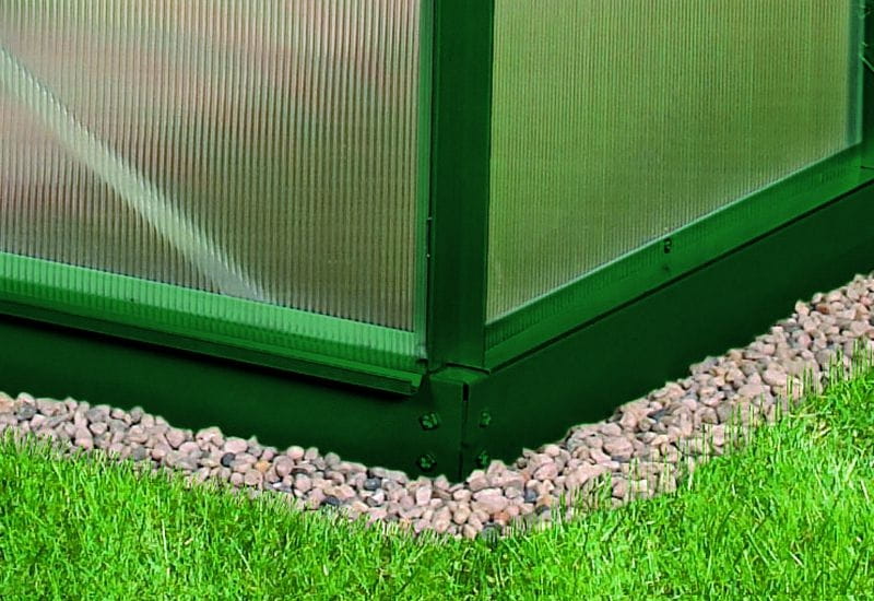 Vitavia Stahl-Fundament 6500, 6 cm für Gewächshäuser grün