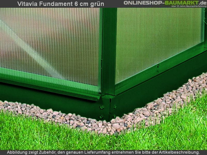 Vitavia Stahl-Fundament 900, 6 cm für Gewächshäuser grün