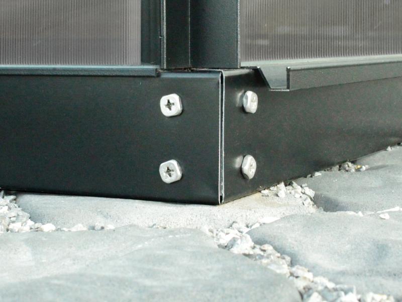 Vitavia Stahl-Fundament 900, 6 cm für Gewächshäuser schwarz
