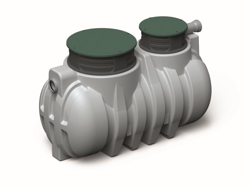 Waterform Regenwasser-Zisterne Unground 1000 Liter grau mit Tankabdeckung und Korbfilter
