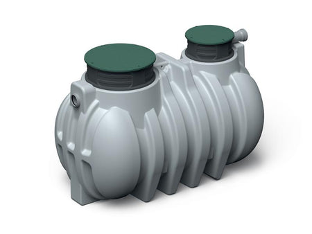 Waterform Regenwasser-Zisterne Unground 2000 Liter grau mit Tankabdeckung und Korbfilter