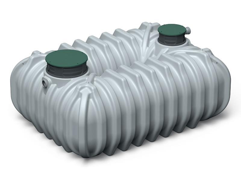 Waterform Regenwasser-Zisterne Unground 7000 Liter grau mit Tankabdeckung und Korbfilter