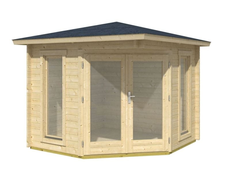Weka 5-Eck Gartenhaus 408 naturbelassen 40 mm
