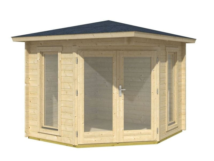 Weka 5-Eck Gartenhaus 408 naturbelassen 40 mm