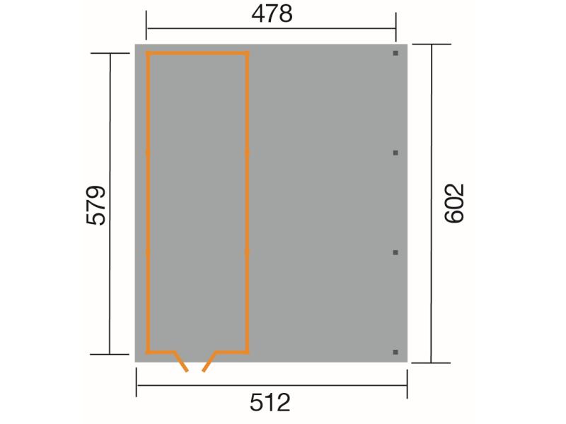 Weka Carport 607 Größe 3 kdi Carport mit XXL-Geräteraum