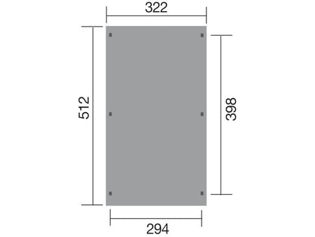 Weka Carport 617 Größe 1 ohne Dachplatten