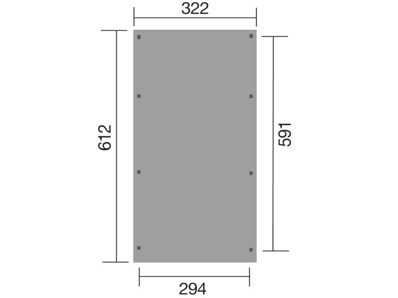 Weka Carport 617 Größe 2 ohne Dachplatten