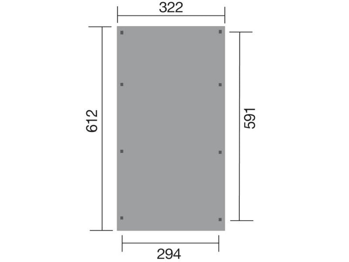 Weka Carport 617 Größe 2 ohne Dachplatten