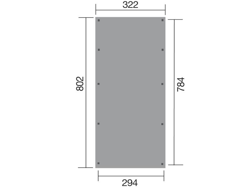 Weka Carport 617 Größe 3 inkl. Stahldach