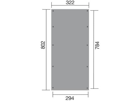 Weka Carport 617 Größe 3 inkl. Stahldach