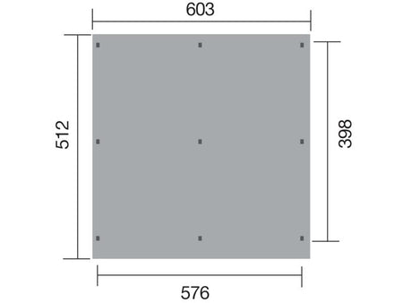 Weka Carport 618 Größe 1 inkl. Stahldach