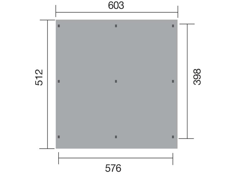 Weka Carport 618 Größe 1 ohne Dachplatten
