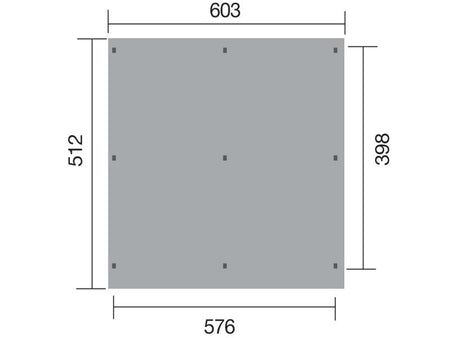 Weka Carport 618 Größe 1 ohne Dachplatten